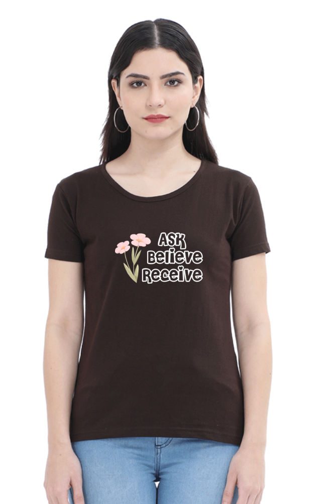 Ask, Believe, Recieve - Round neck, short-sleeve tee