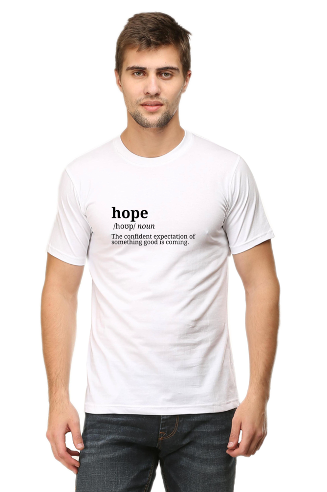 Hope Dictionary Meaning: Christian Faith Inspirational Men Round Neck, Short-Sleeve TShirt