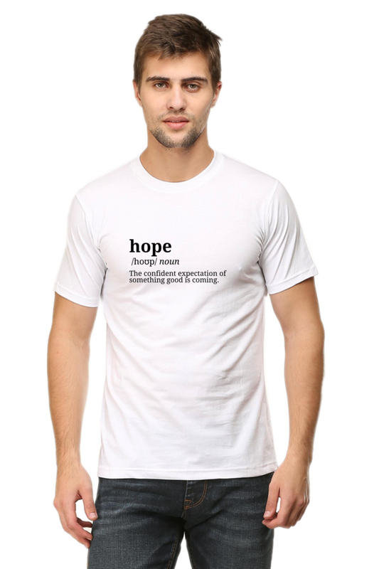 Hope Dictionary Meaning: Christian Faith Inspirational Men Round Neck, Short-Sleeve TShirt