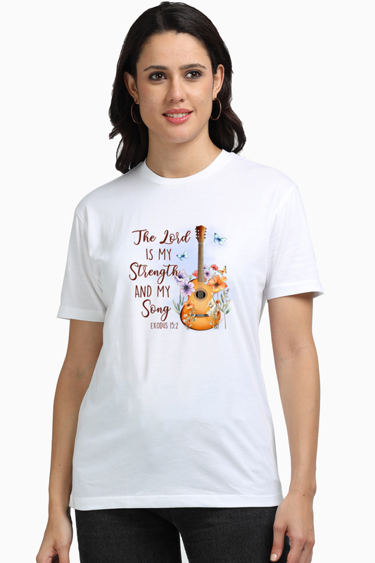 The Lord is my Strength And My Song - Women Round neck, short-sleeve tee