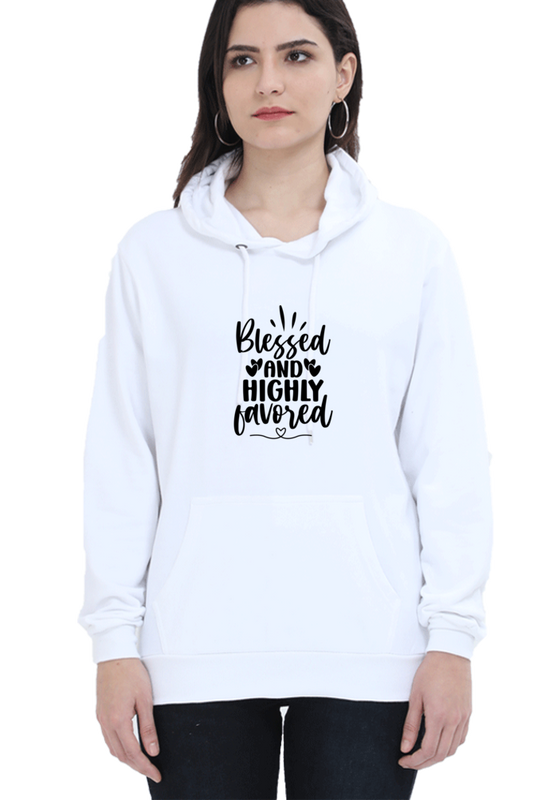 Blessed And Highly Favoured - Unisex Christian Faith Women Hoodie