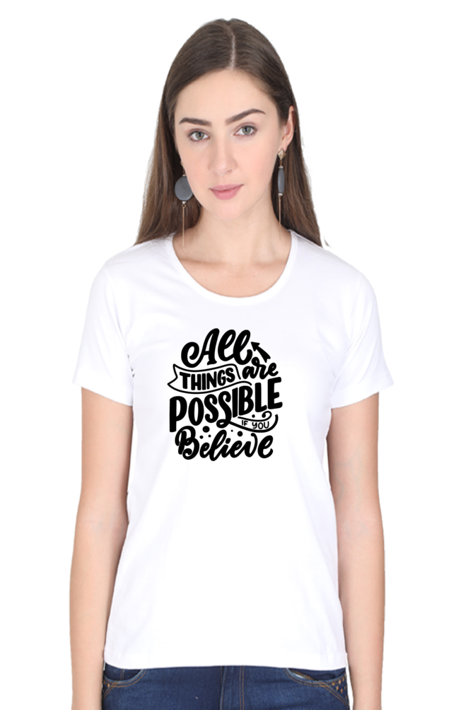 All Things Are Possible - Round neck, short-sleeve Women's Tee