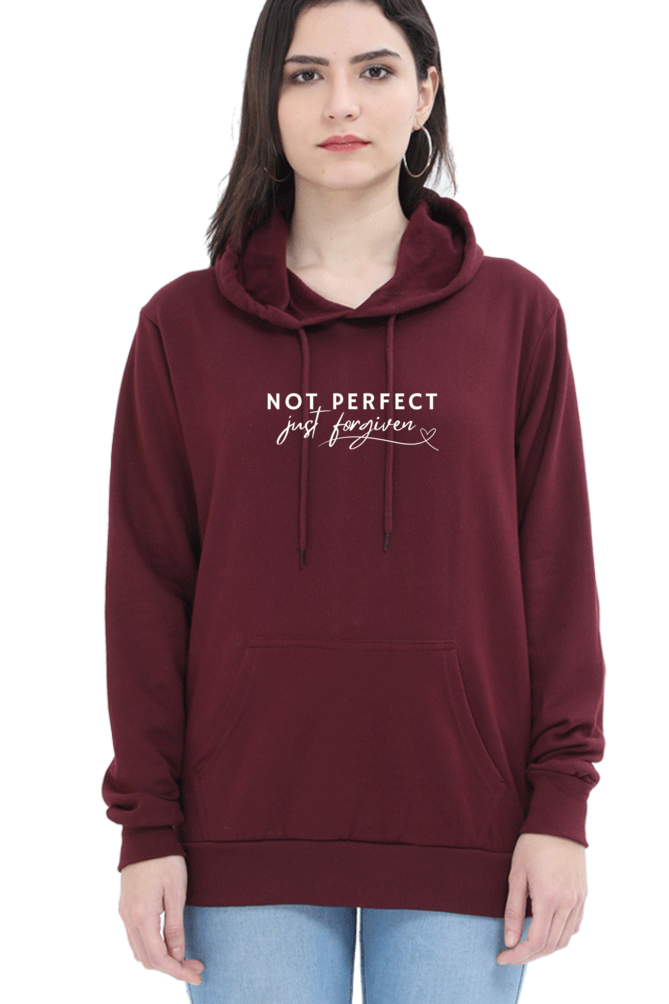 Not Perfect, Just Forgiven- Christian Faith Inspirational Unisex Hoodie