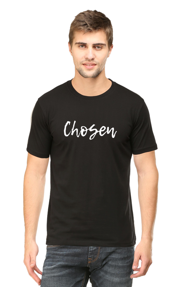 Chosen: Christian Faith Inspirational Men Round Neck, Short-Sleeve Tee