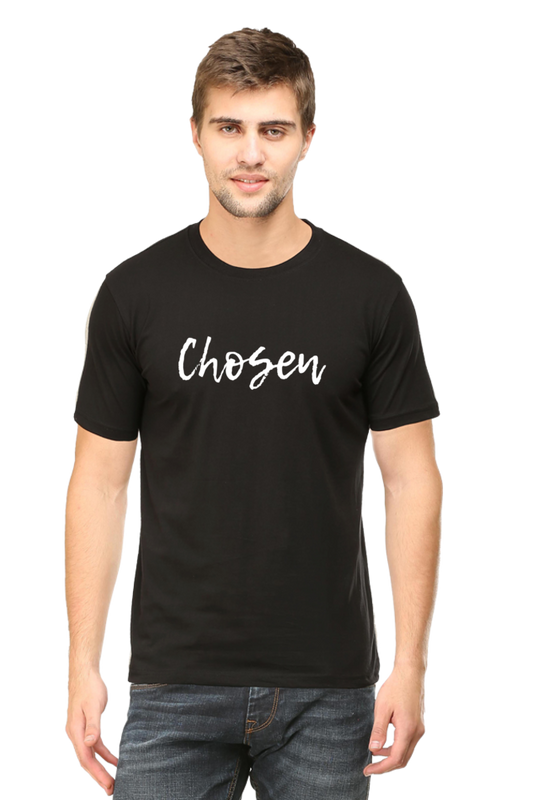 Chosen: Christian Faith Inspirational Men Round Neck, Short-Sleeve Tee