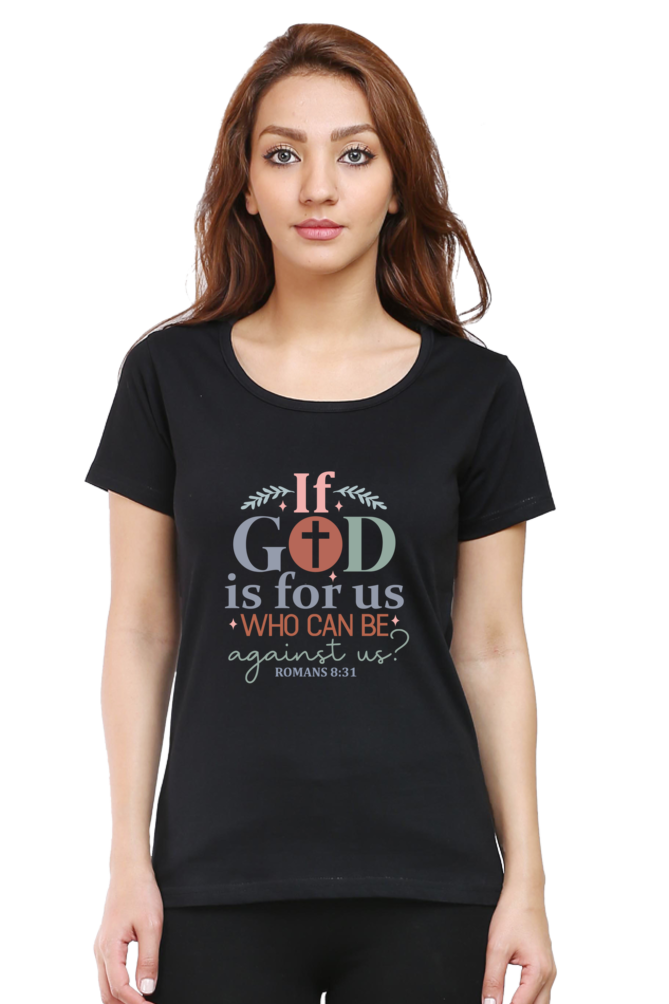 God Be With Us - Christian Faith Inspirational Women Round Neck, Short-Sleeve Tee