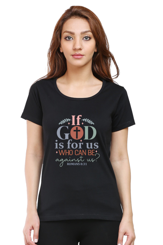 God Be With Us - Christian Faith Inspirational Women Round Neck, Short-Sleeve Tee