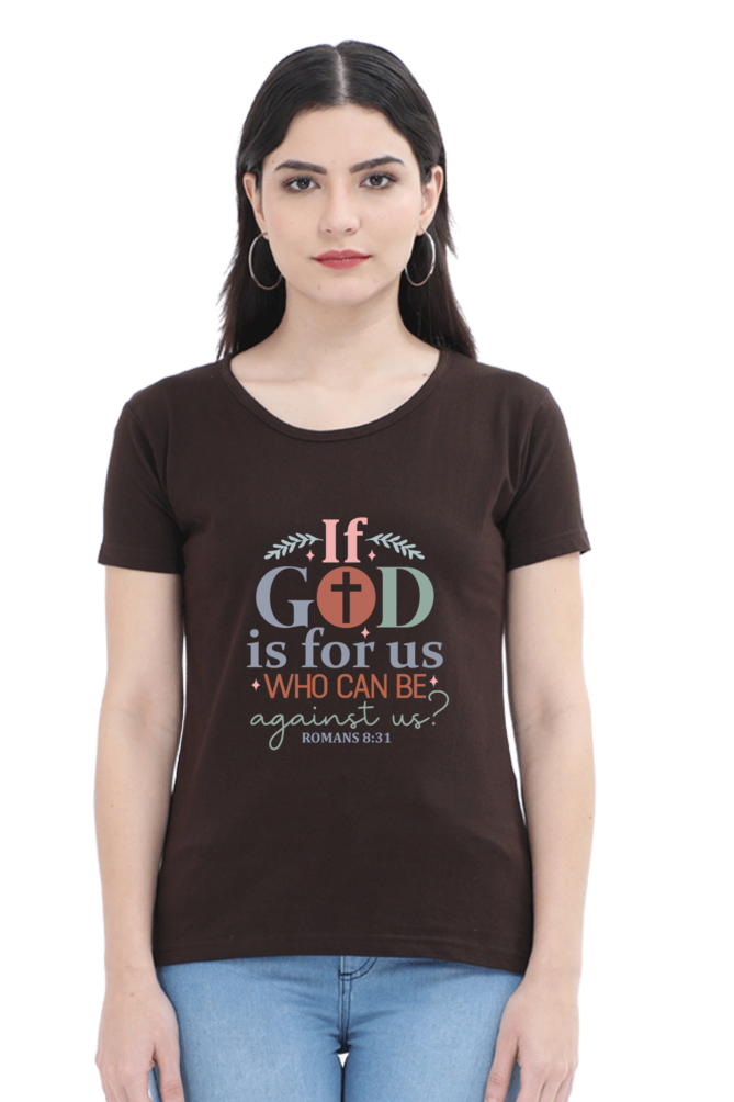 God Be With Us - Christian Faith Inspirational Women Round Neck, Short-Sleeve Tee