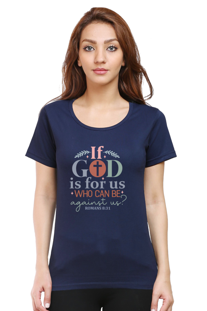 God Be With Us - Christian Faith Inspirational Women Round Neck, Short-Sleeve Tee