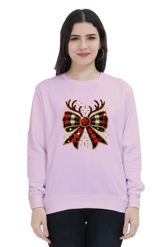 Reindeer Bow - Christmas Themed Unisex Sweatshirt