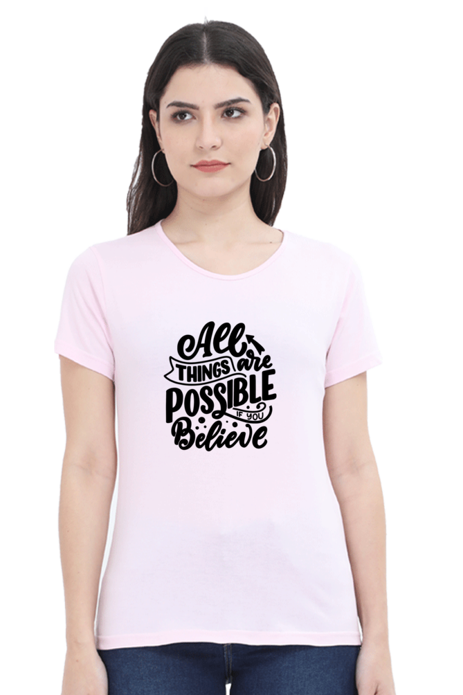 All Things Are Possible - Round neck, short-sleeve Women's Tee