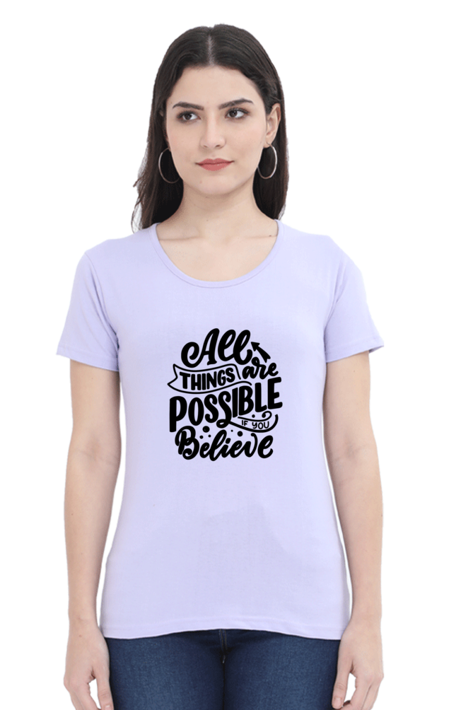 All Things Are Possible - Round neck, short-sleeve Women's Tee