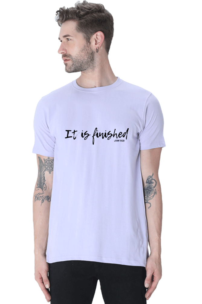 It is finished: Christian Faith Inspirational Men Round Neck, Short-Sleeve Tee