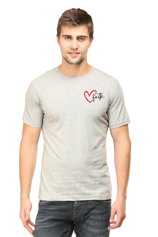 Faith: Christian Faith Inspirational Men Round Neck, Short-Sleeve Tee