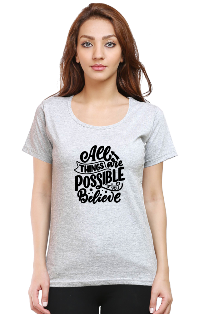 All Things Are Possible - Round neck, short-sleeve Women's Tee