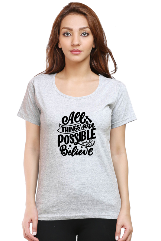 All Things Are Possible - Round neck, short-sleeve Women's Tee