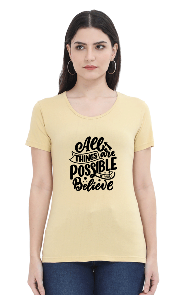 All Things Are Possible - Round neck, short-sleeve Women's Tee