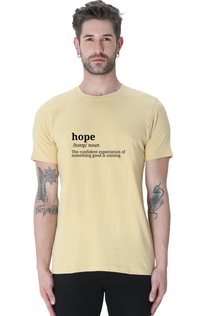 Hope Dictionary Meaning: Christian Faith Inspirational Men Round Neck, Short-Sleeve TShirt