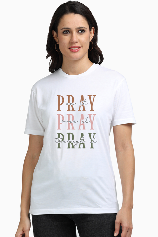 Pray - Women Round neck, short-sleeve tee